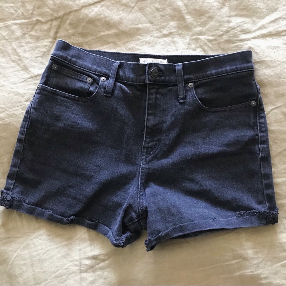 Madewell High Rise Cut Off Cuff Hem Denim Shorts
